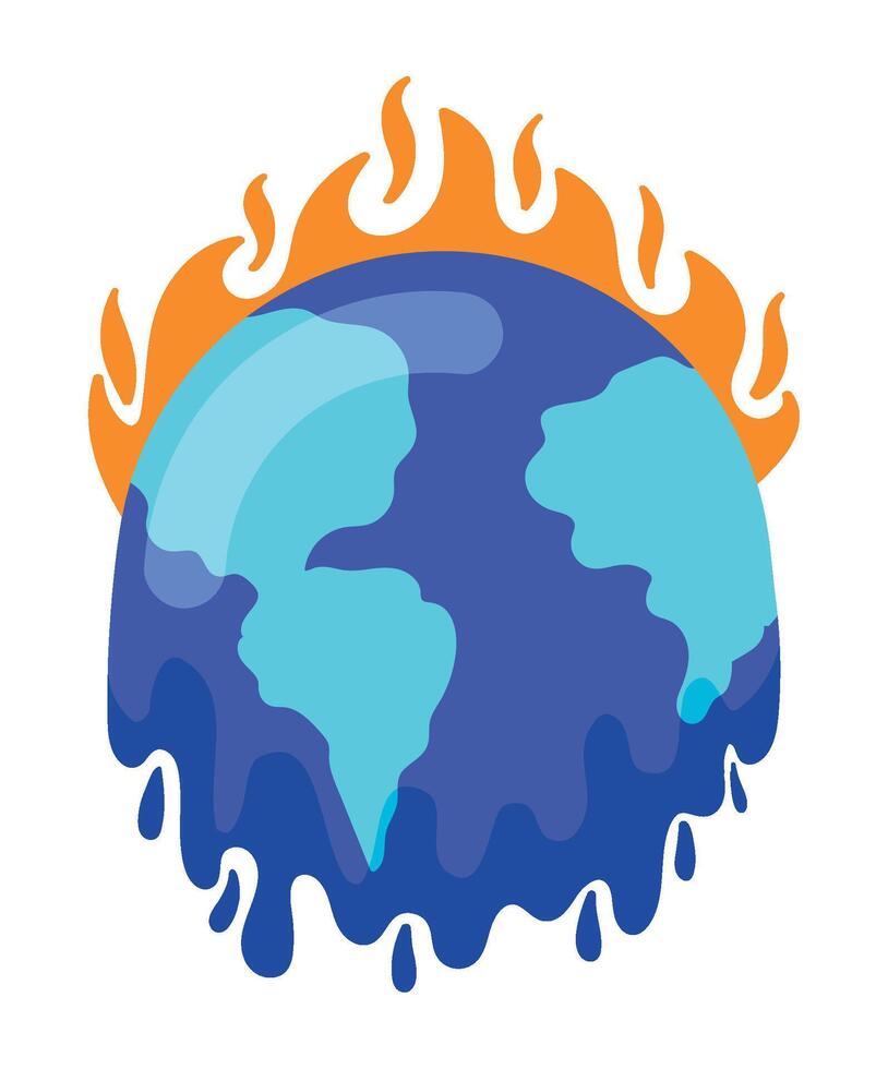 global warming melting illustration isolated vector