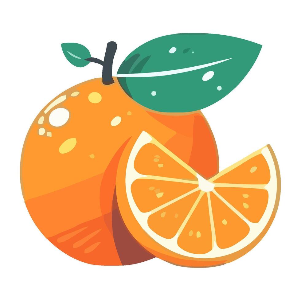 Juicy orange fruits symbolize healthy summer eating icon isolated vector