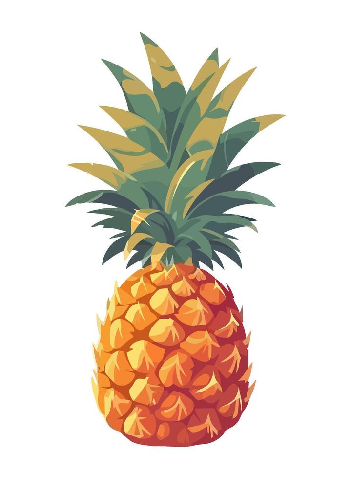 Juicy pineapple healthy tropical refreshment icon isolated vector