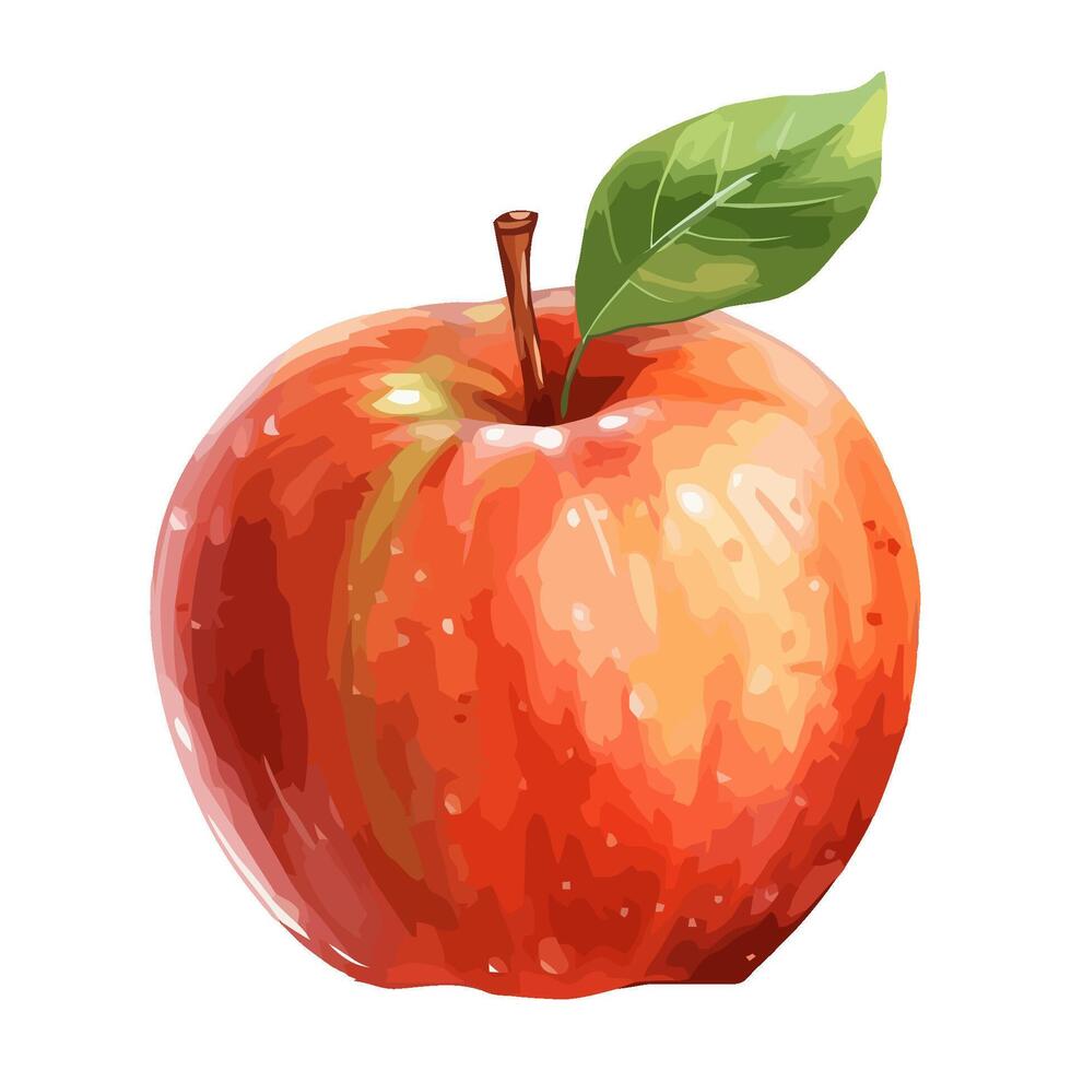 Juicy apple fruit fresh icon isolated vector