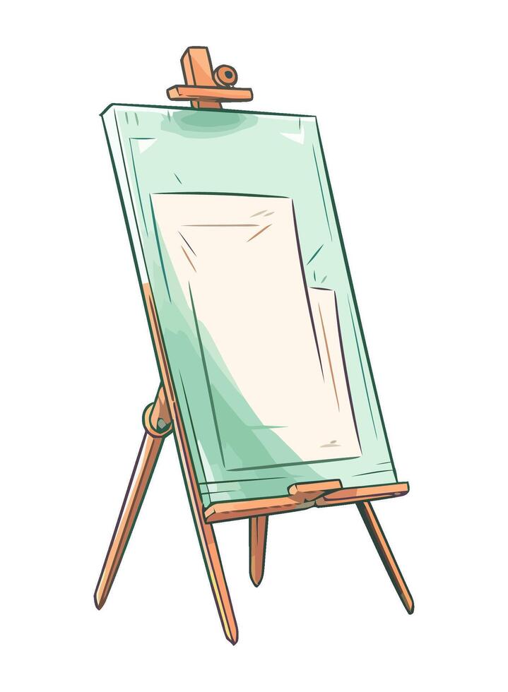 Artists creativity on display with painting presentation icon isolated vector