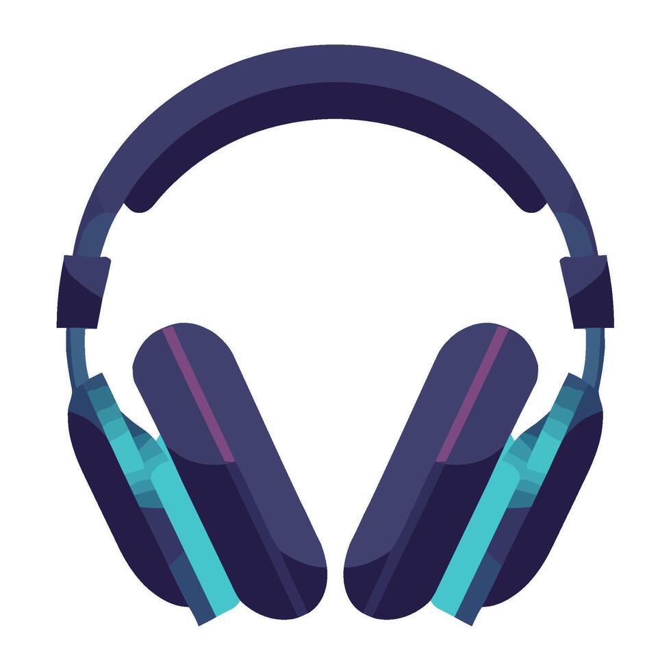 Modern headphones listening music icon isolated vector
