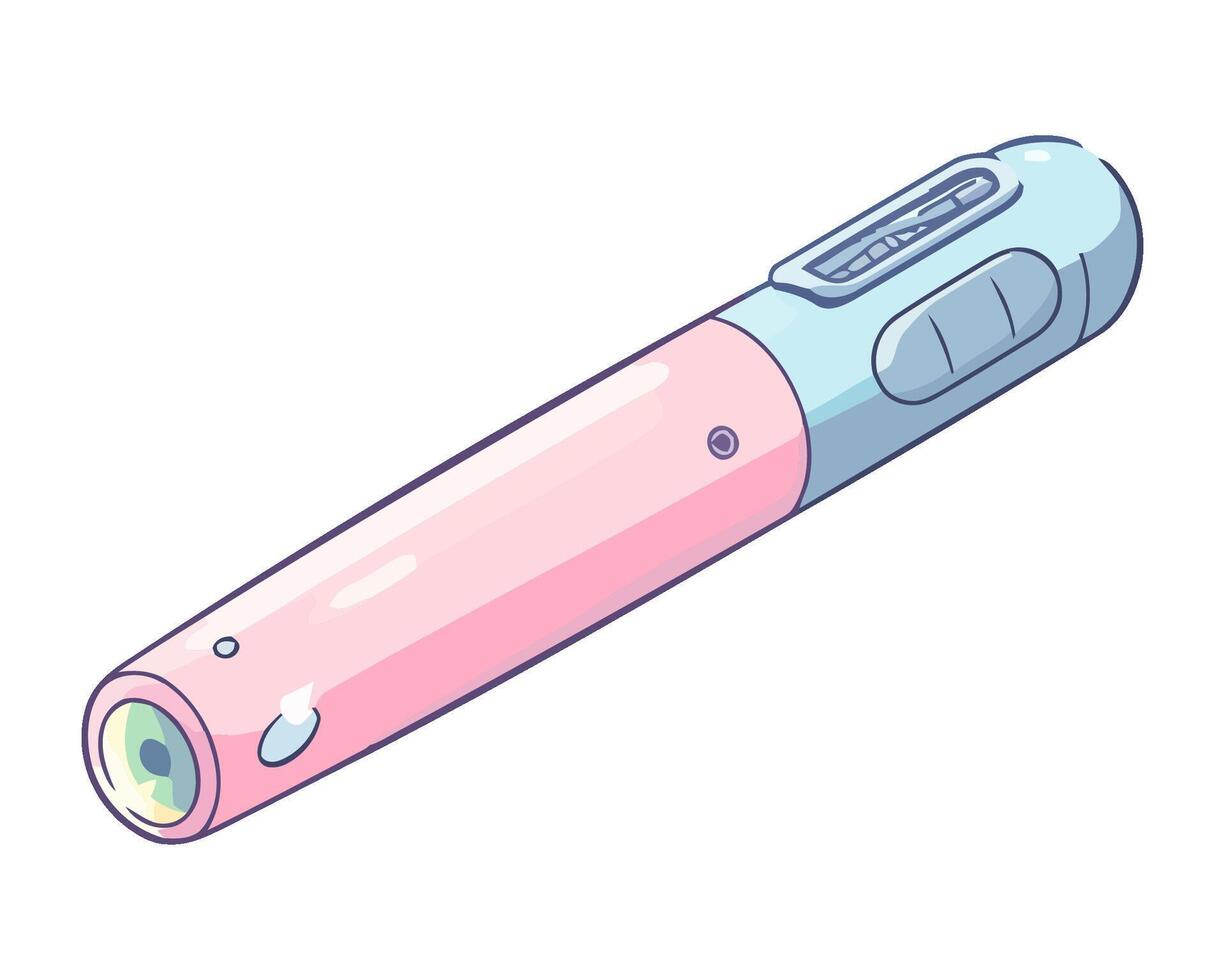 medical flashlight pen icon isolated vector