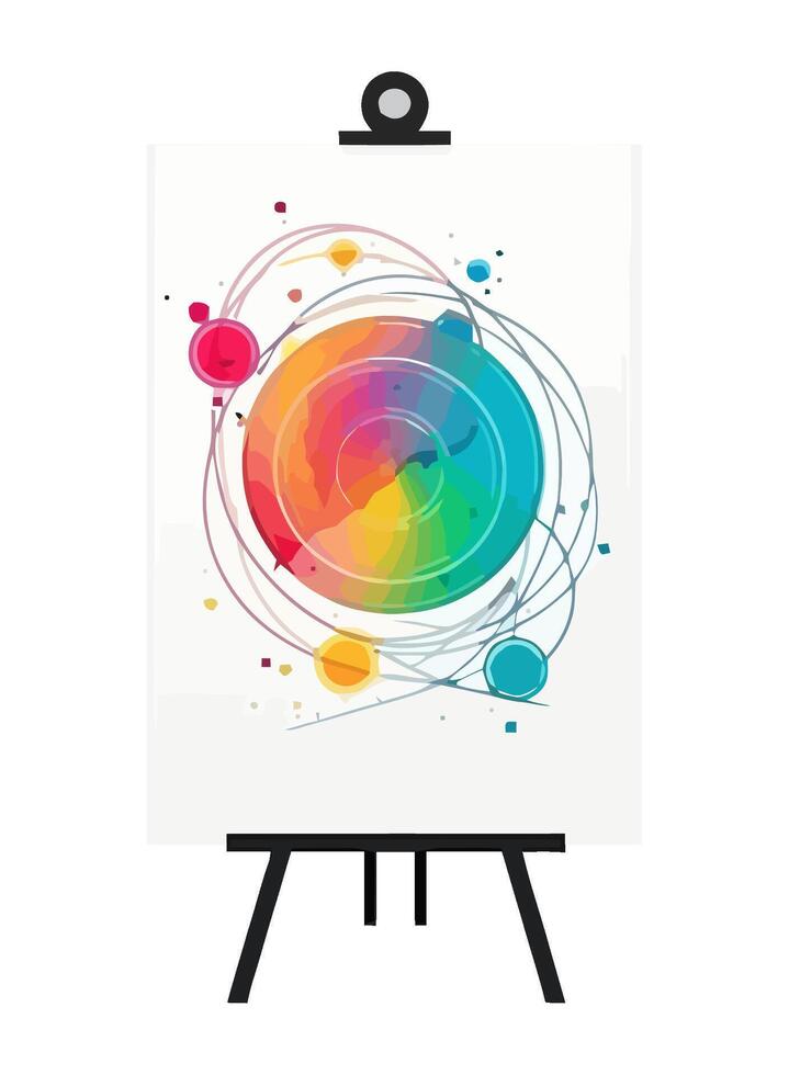 abstract Paint on canvas icon isolated vector