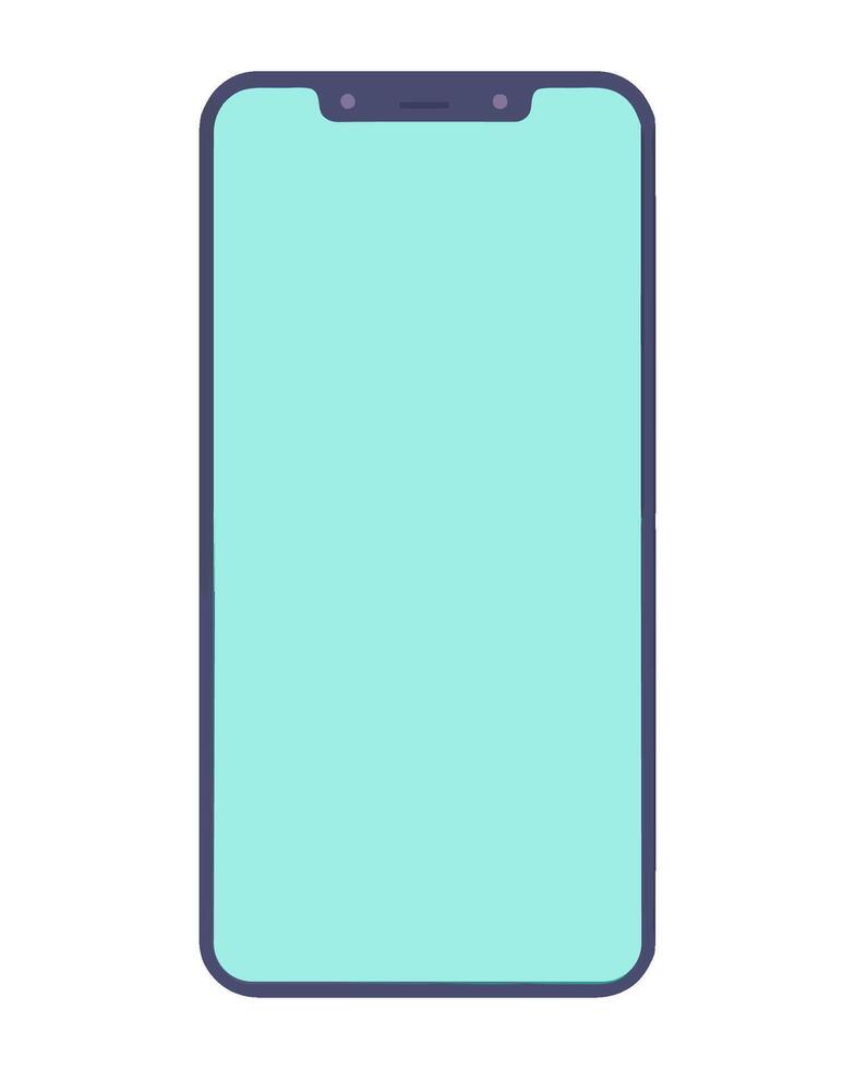 Blank smartphone gadget, isolated illustration icon isolated vector