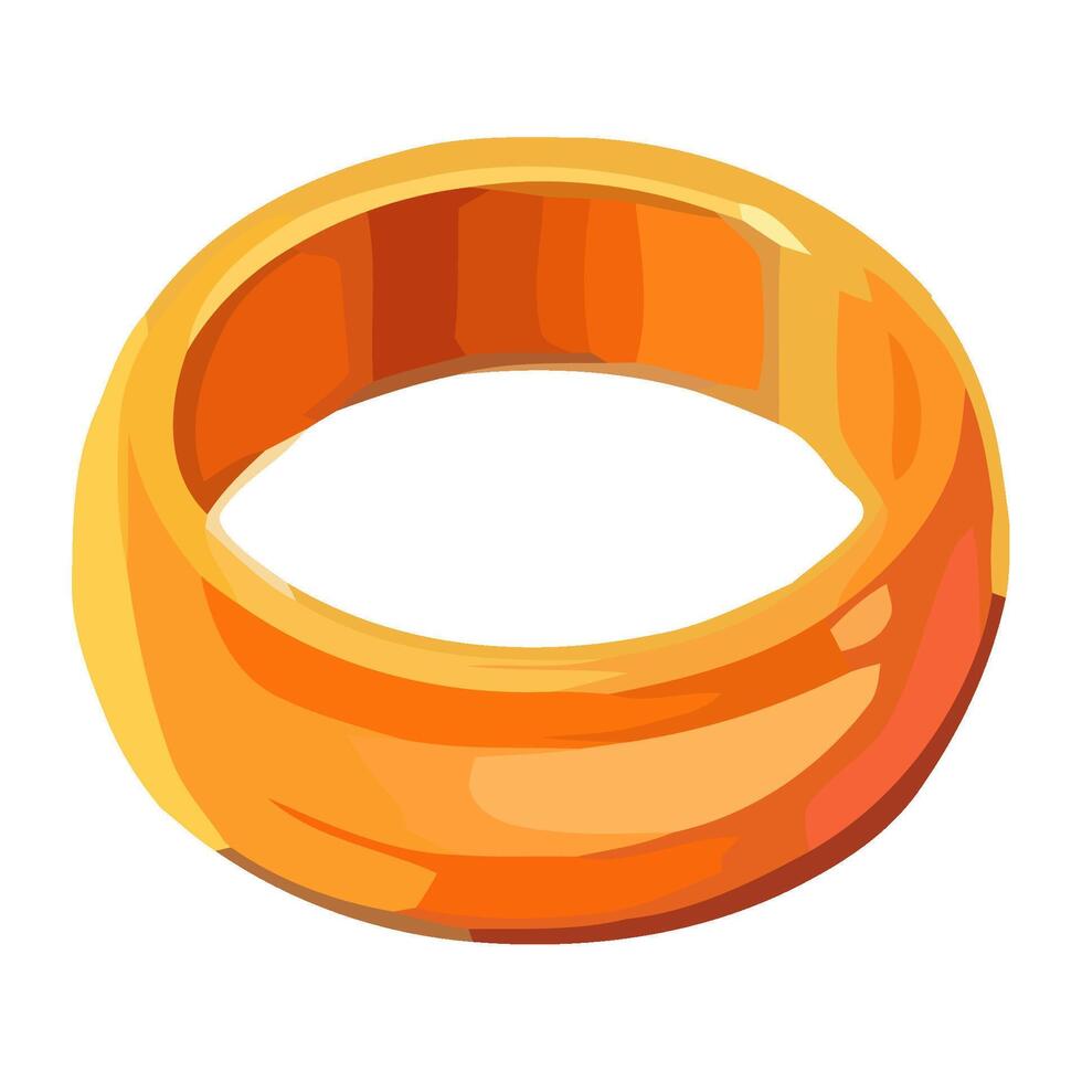 golden wedding ring accessory icon isolated vector