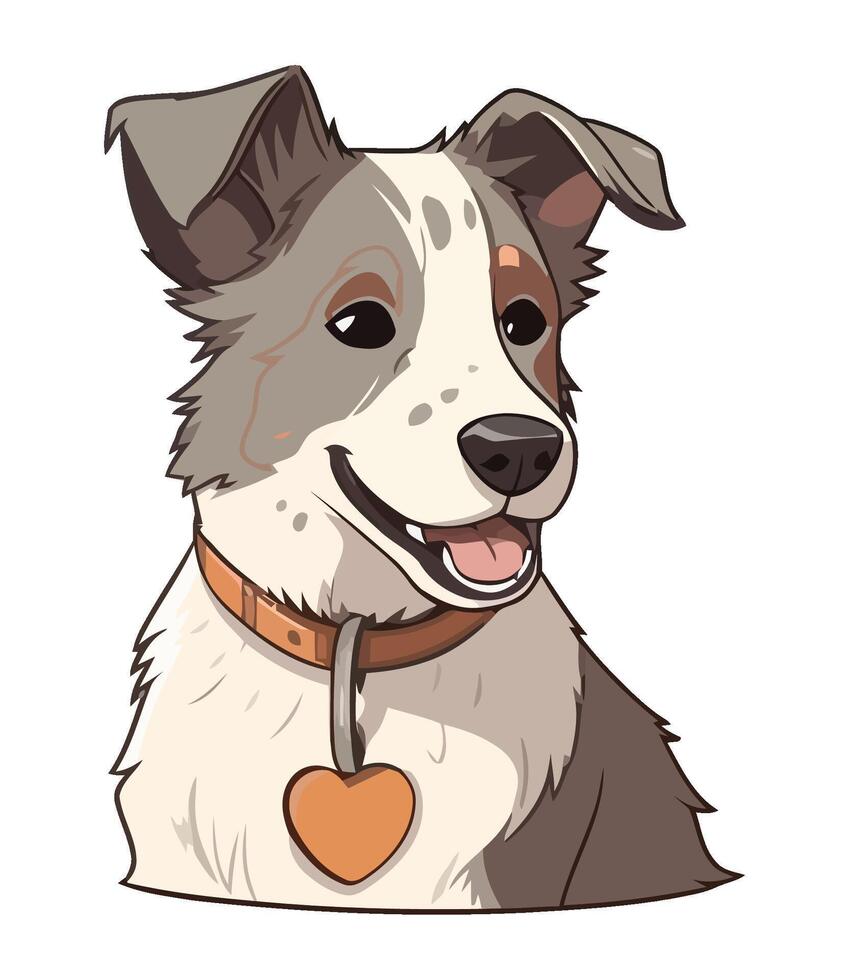 Purebred terrier, tongue out icon isolated vector