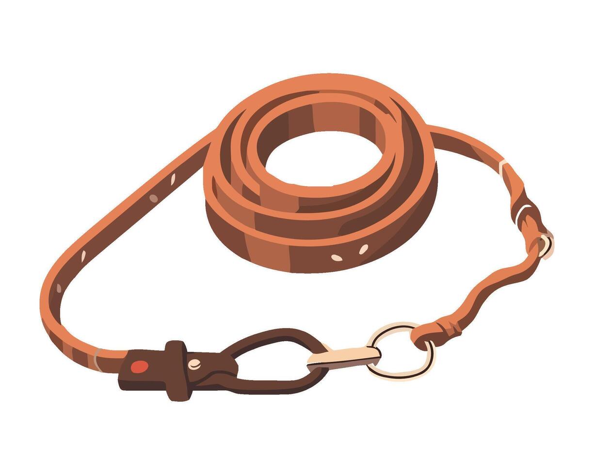 leather tie down strap icon isolated vector