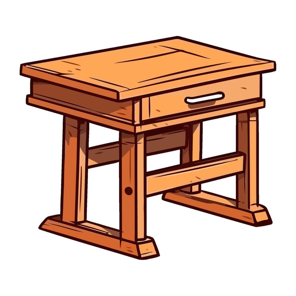Antique icon sketch on rustic wooden desk isolated vector
