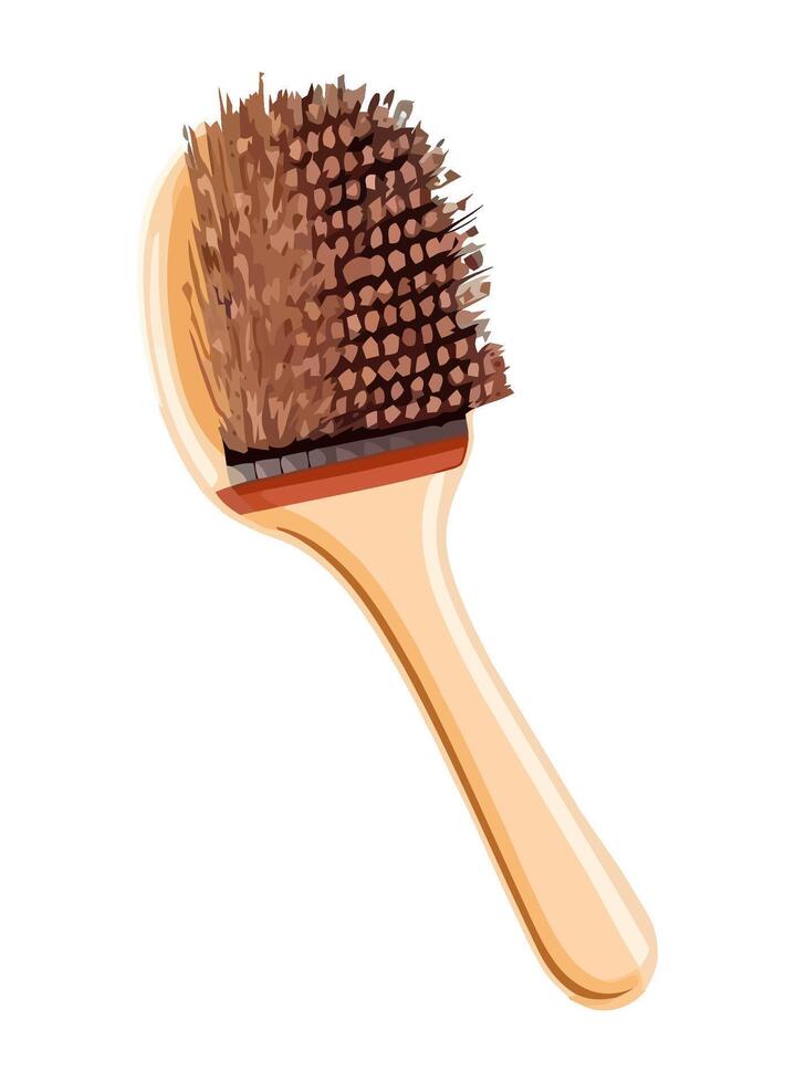 Clean hygiene equipment brush icon isolated vector