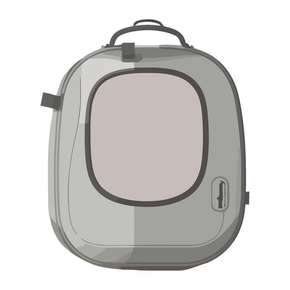 Traveler carrying luggage on a journey adventure icon isolated vector