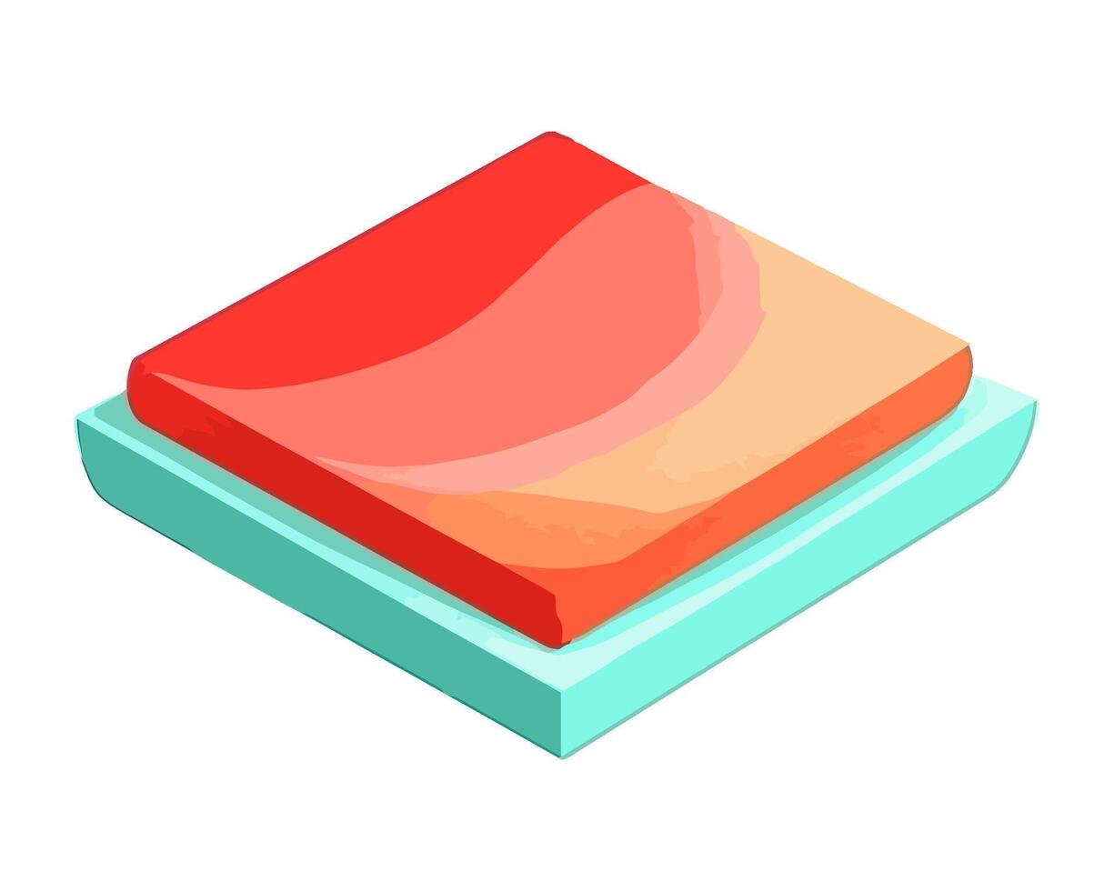 colored cushions on white backdrop icon isolated vector