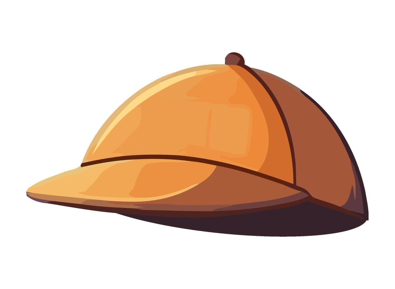 Yellow wool baseball cap icon isolated vector