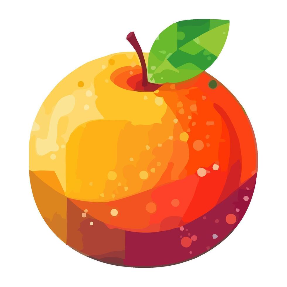 Juicy apple symbolizes healthy eating icon isolated vector