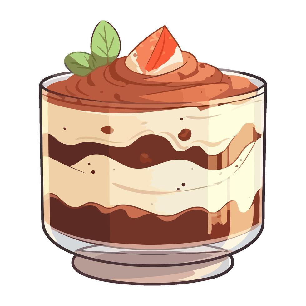 Whipped cream and berries cheesecake icon isolated vector
