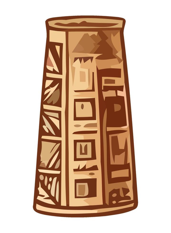 Ancient pottery vase icon isolated vector