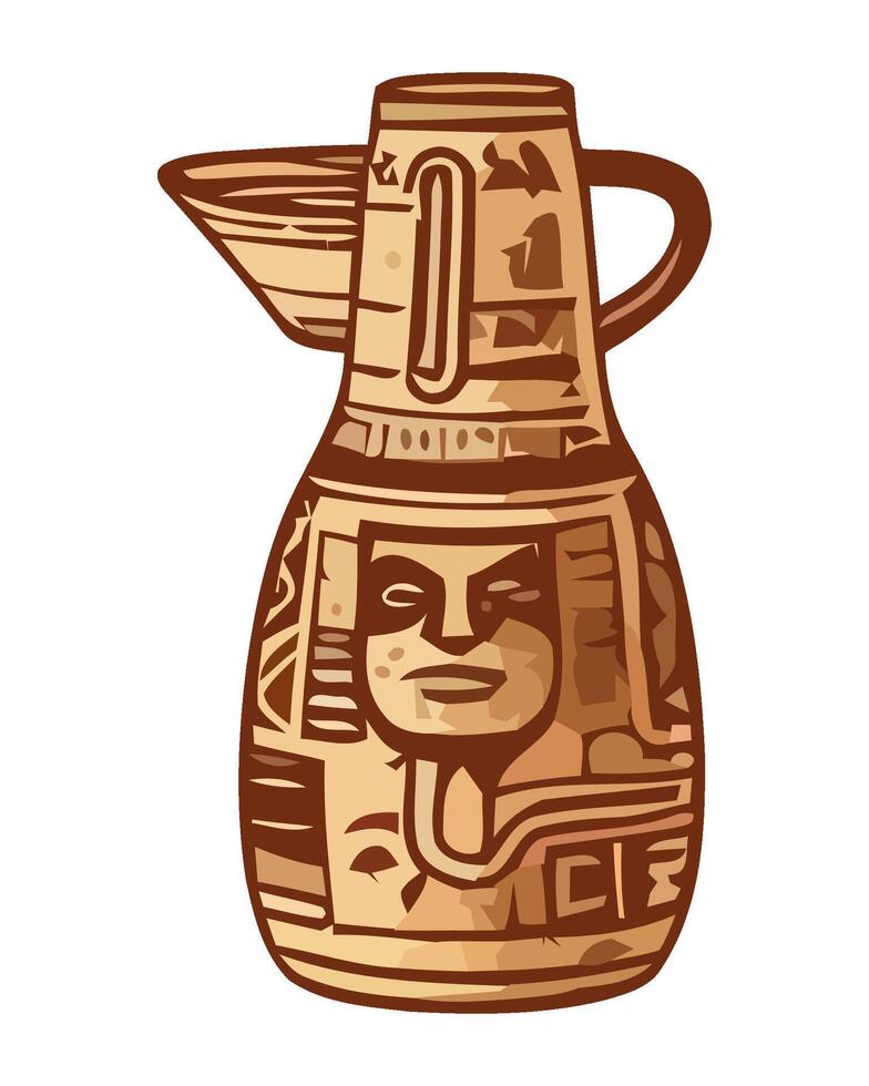 Ancient pottery and sculpture icon isolated vector