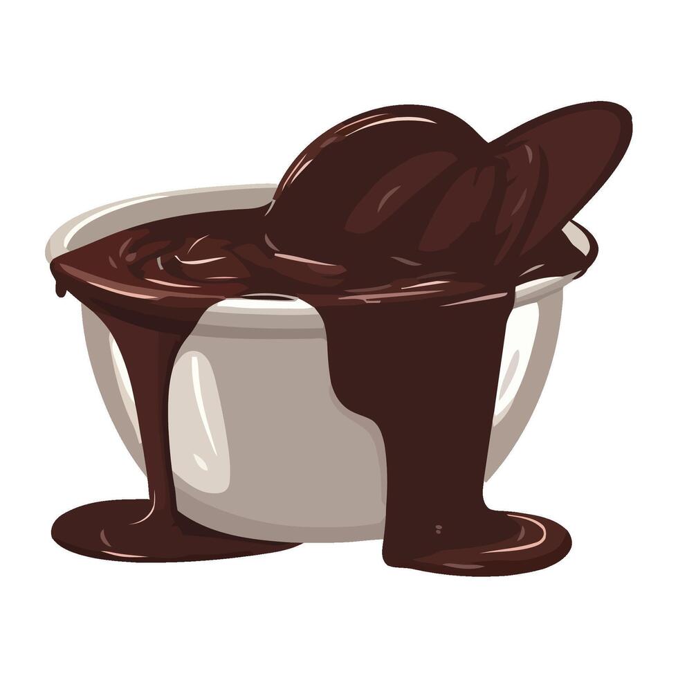 sauce fresh chocolate liquid icon isolated vector