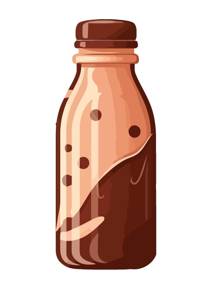 chocolate bottle icon isolated white backdrop vector