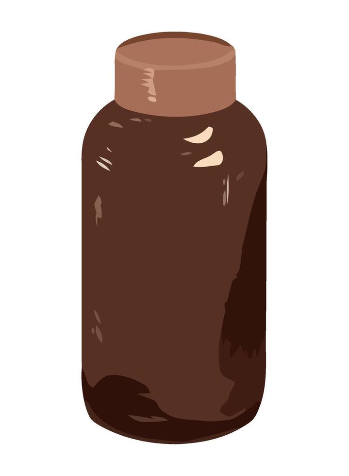 chocolate bottle, isolated illustration design icon vector