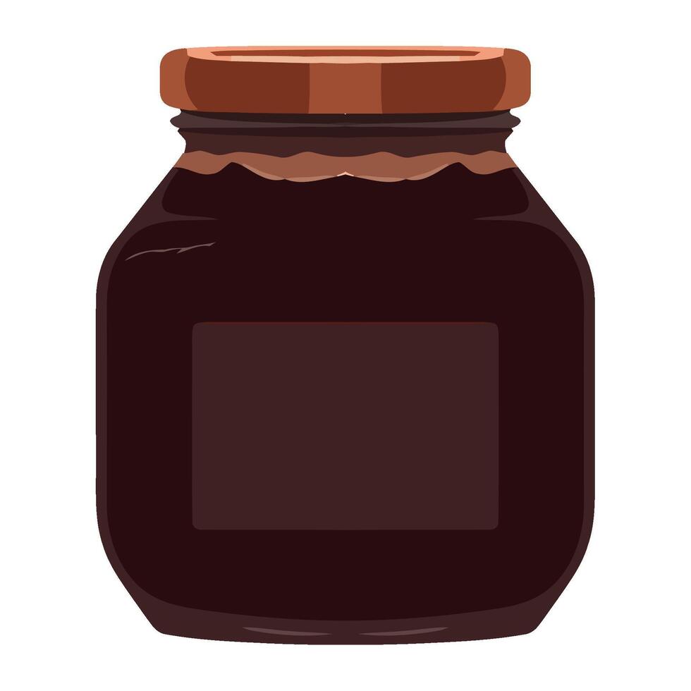 Organic chocolate in jar, a sweet delight icon isolated vector