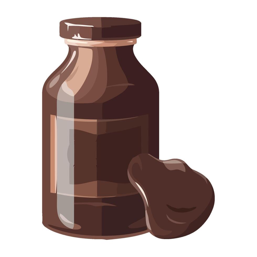 fresh chocolate drink in a bottle icon isolated vector