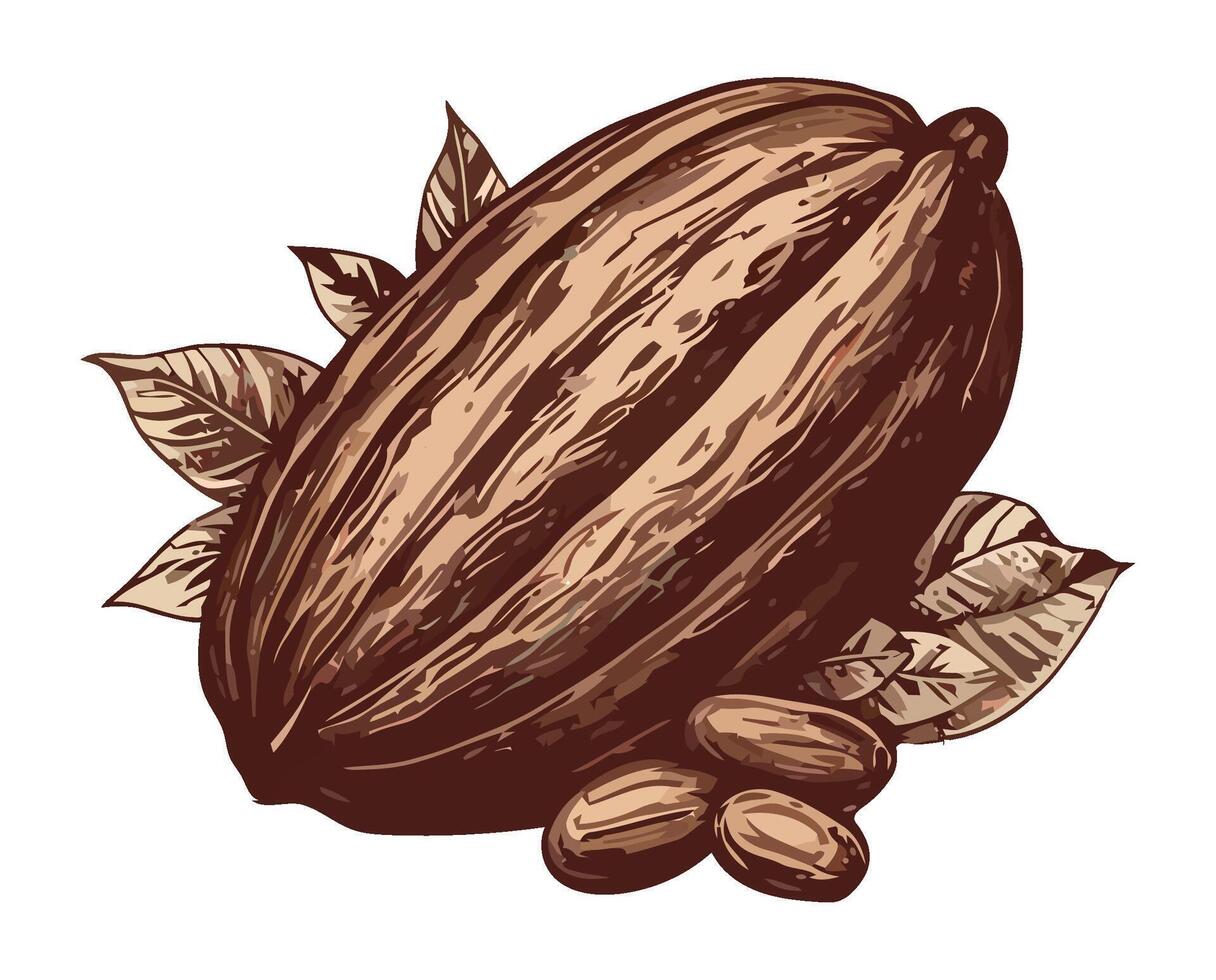Organic cacao for healthy eating icon isolated vector