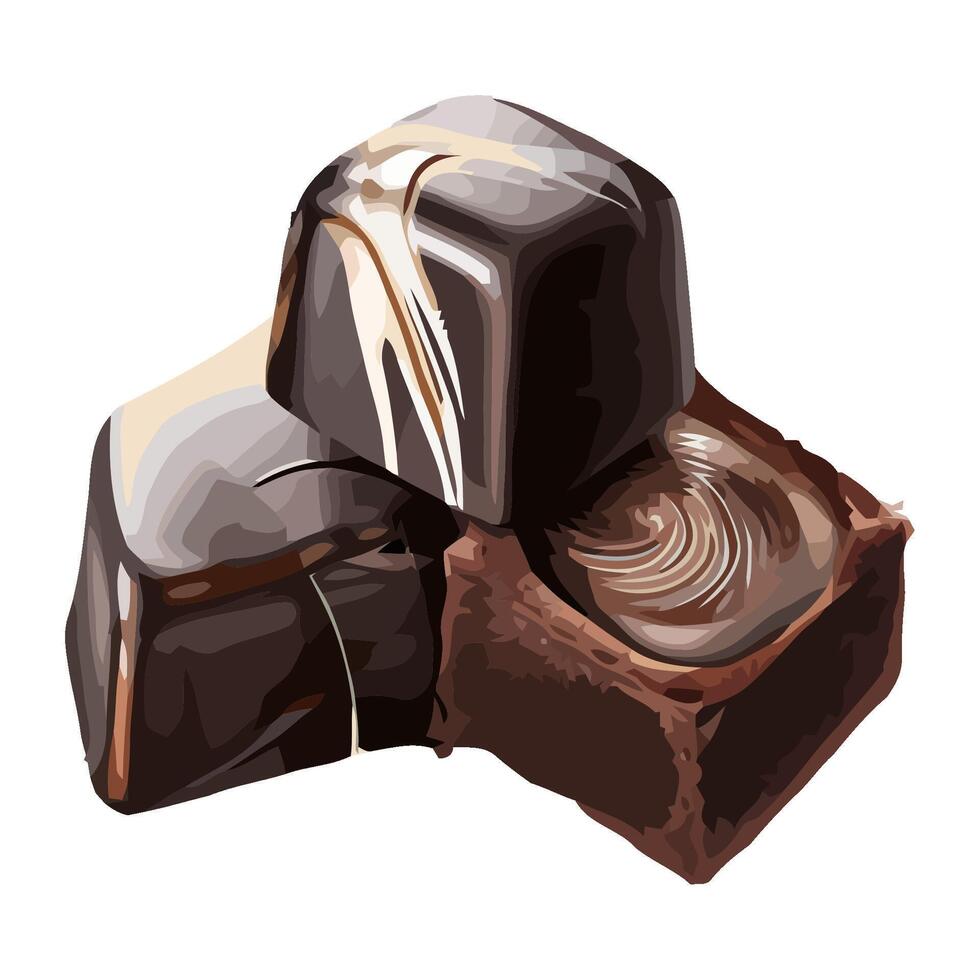 A cute cartoon icon of a chocolate candies icon isolated vector
