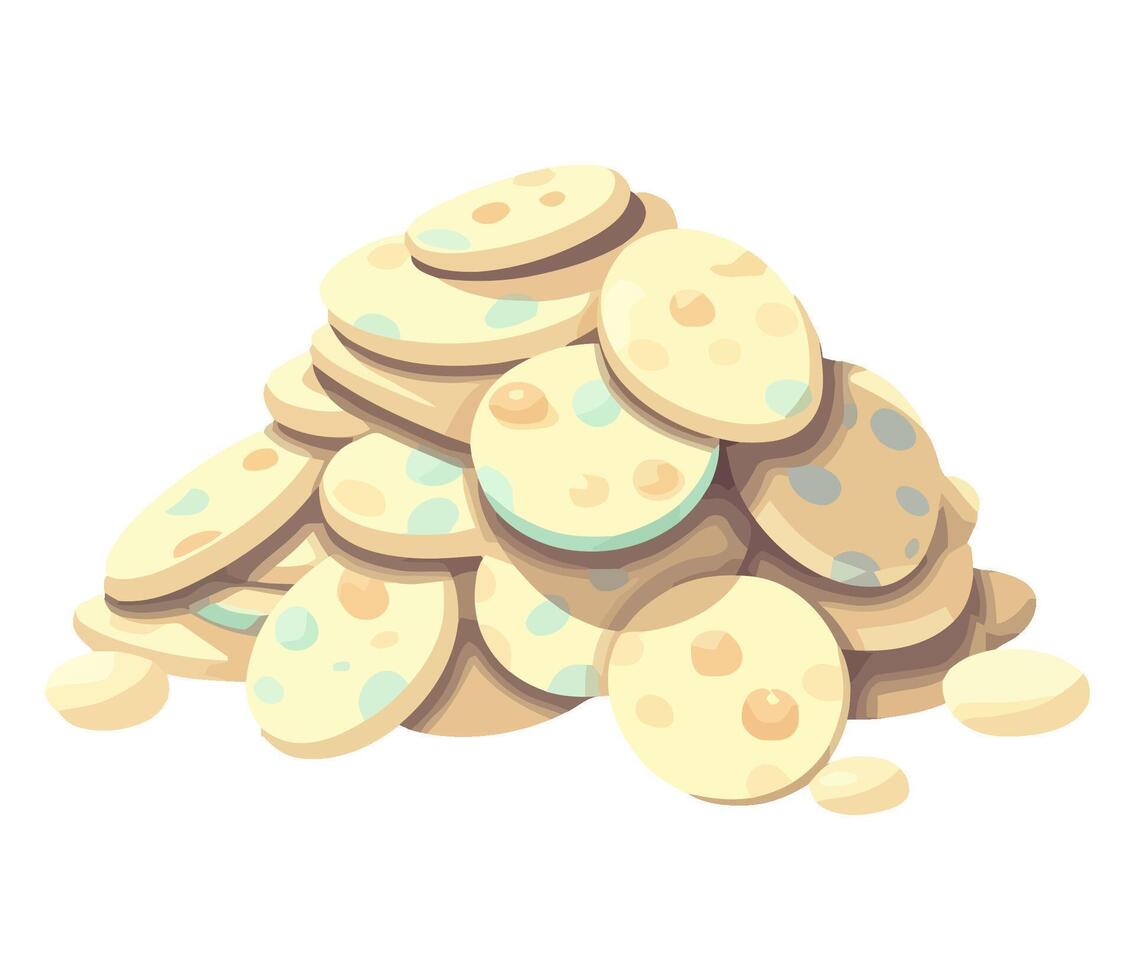 stack of sweet cookies icon isolated vector