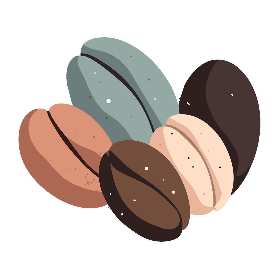 illustration of coffee beans icon isolated vector