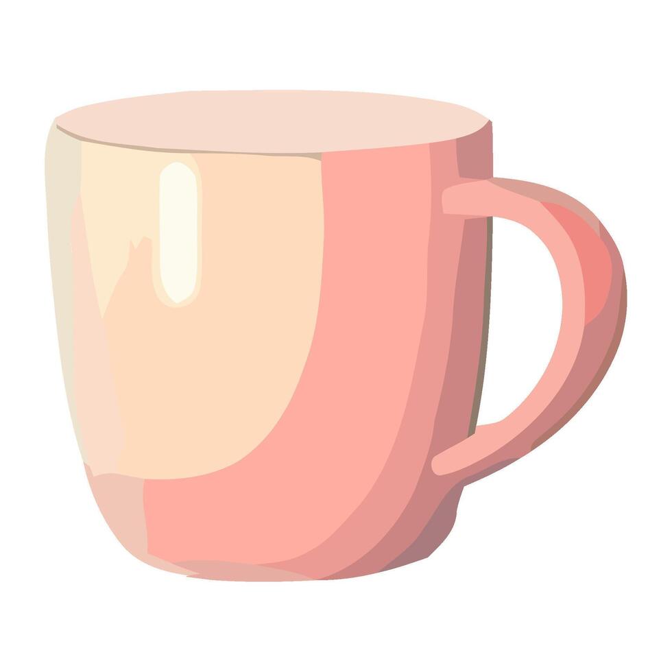 Coffee mug on white backdrop icon isolated vector