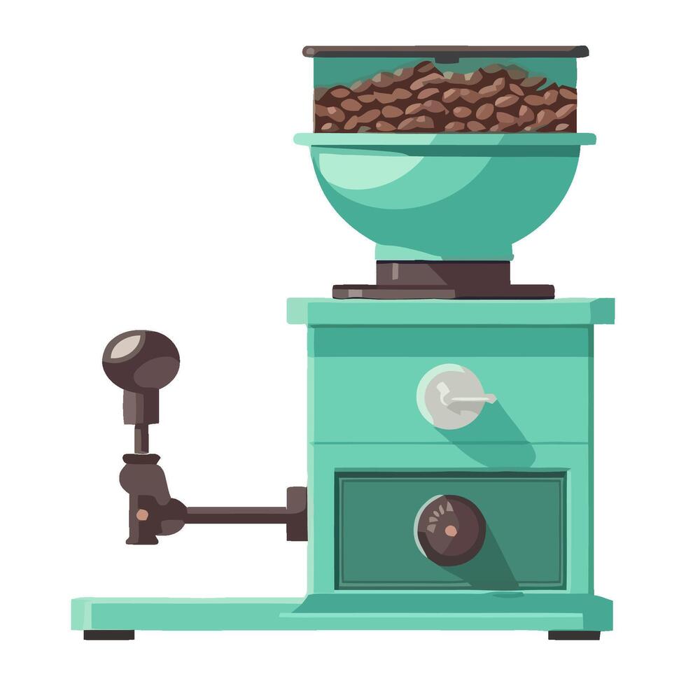 Freshly ground coffee beans for a cappuccino icon isolated vector