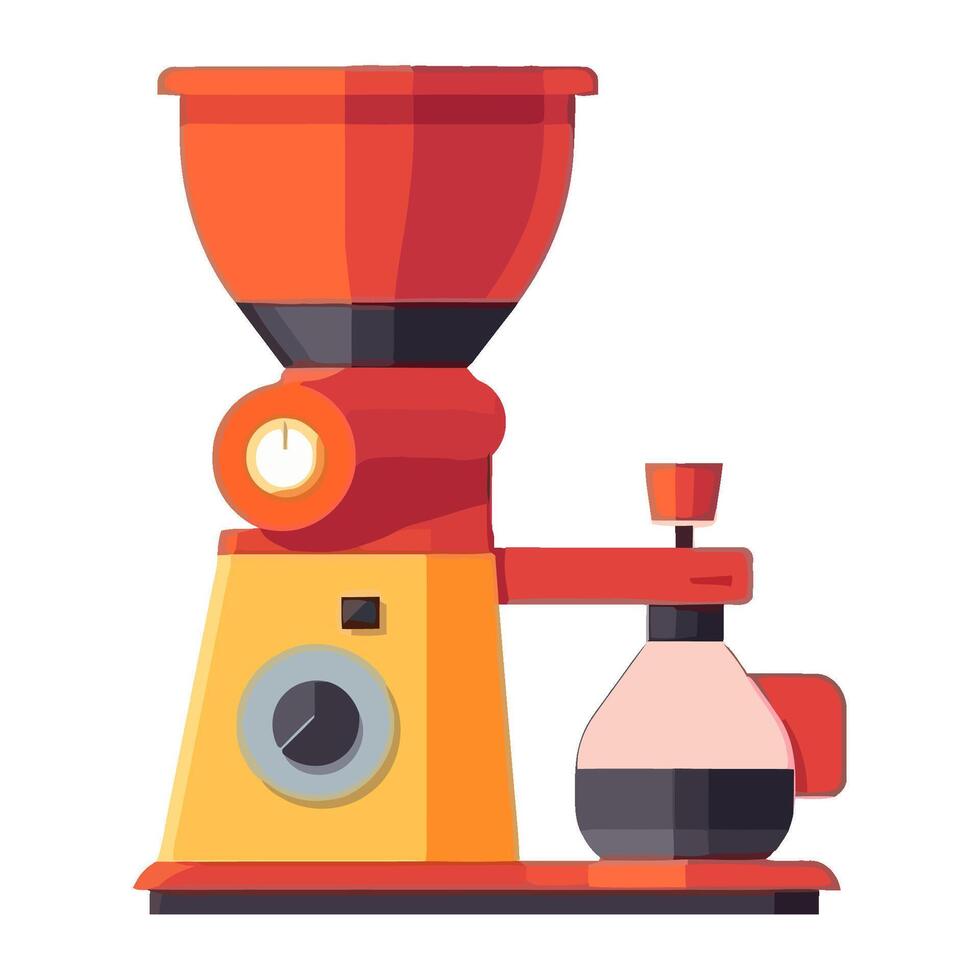 illustration of antique coffee maker icon isolated vector
