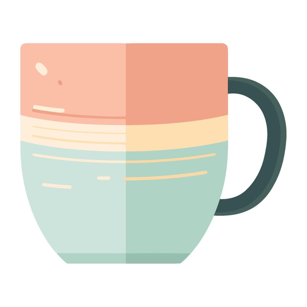 Modern coffee mug with abstract style icon isolated vector