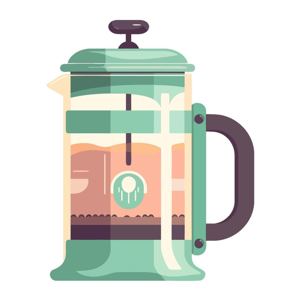 Fresh coffee in metal mug with handle icon isolated vector