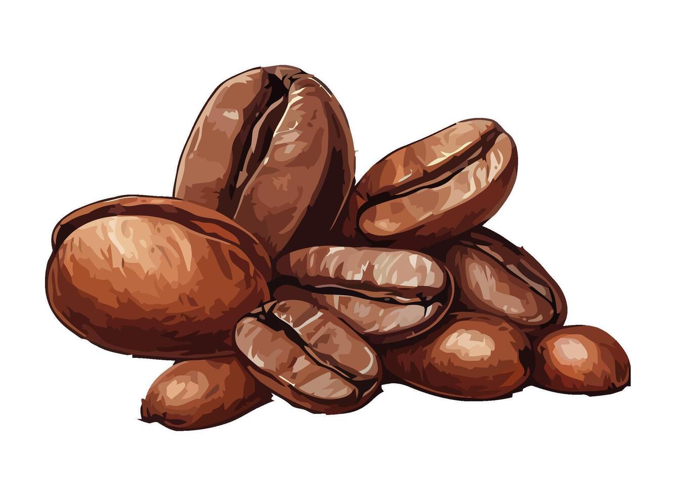a gourmet coffee beans icon isolated vector