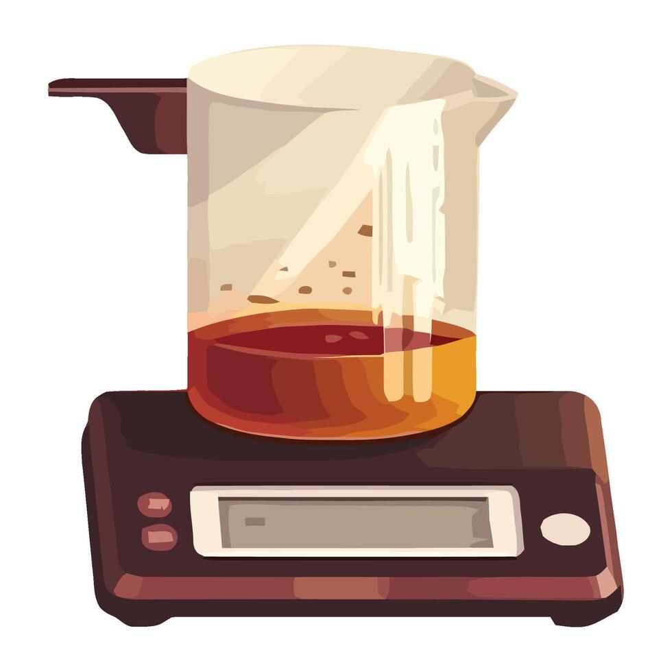 Antique flask in a balance icon isolated vector
