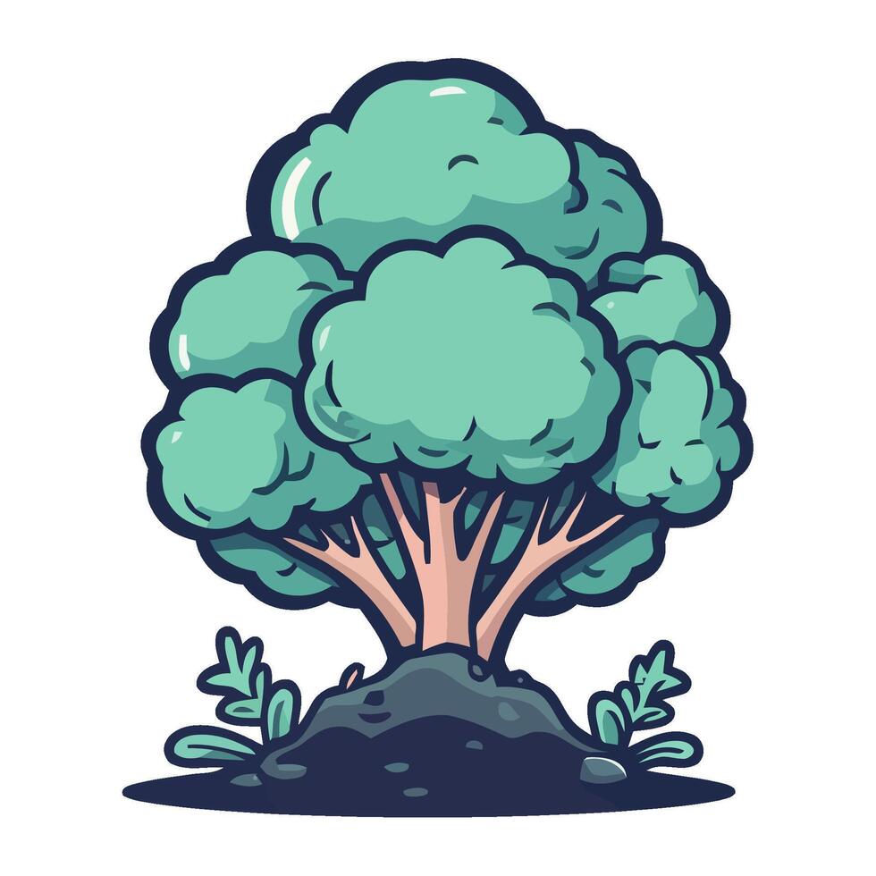 Nature growth by tree leafy icon isolated vector