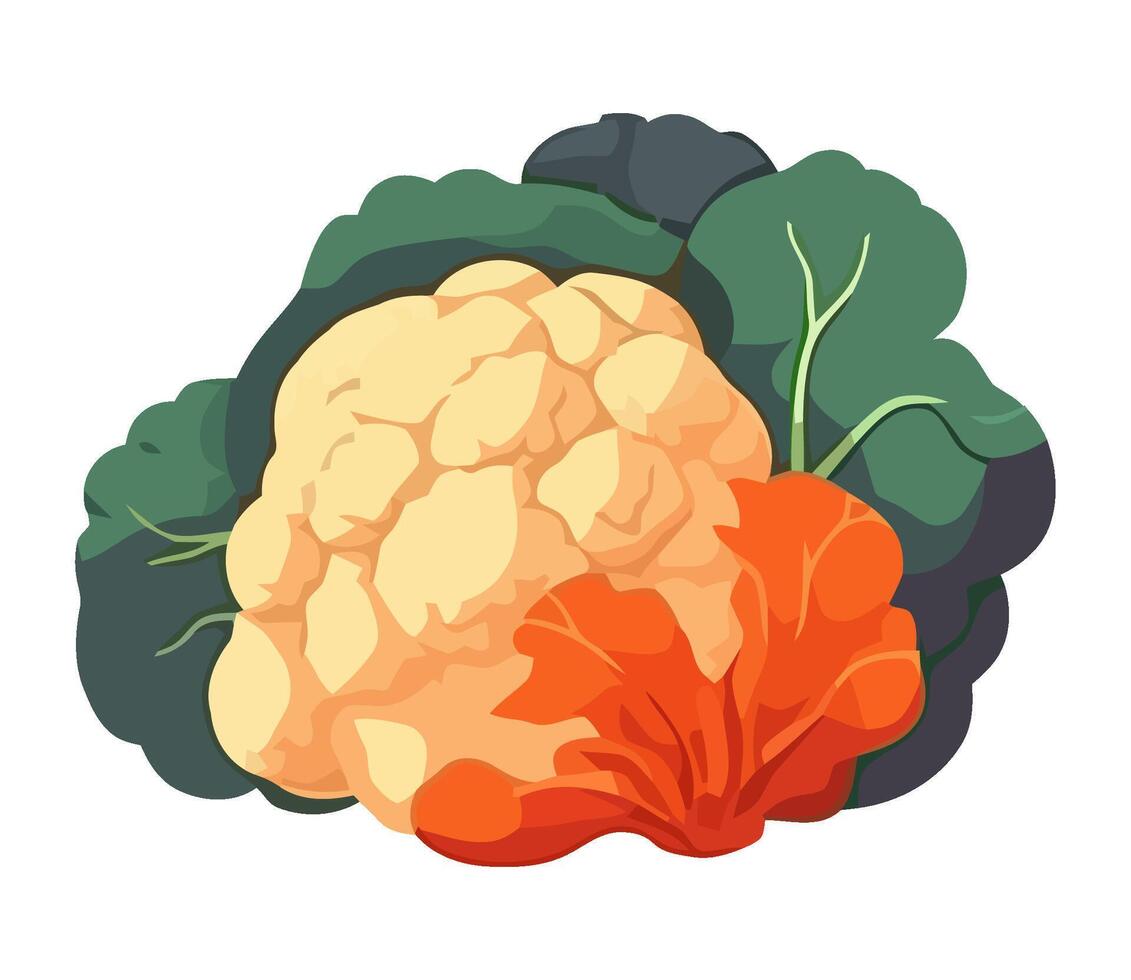 Fresh broccoli salad, a healthy vegetarian meal icon isolated vector