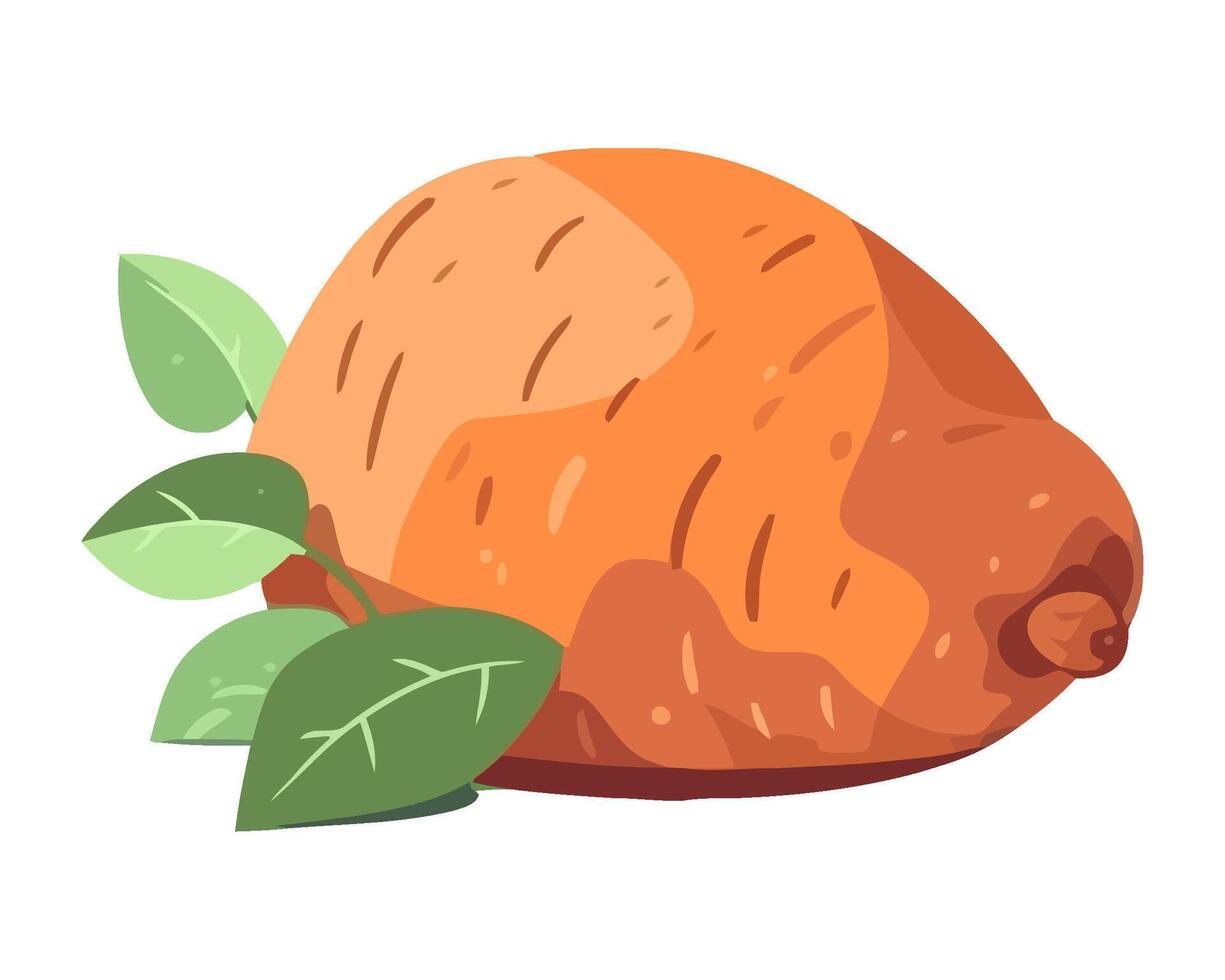 Fresh organic potato, ripe food icon isolated vector