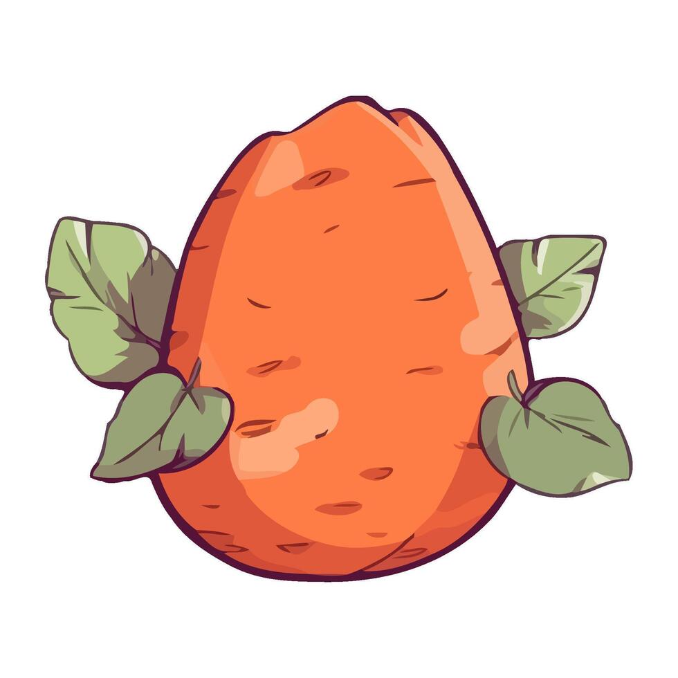 Organic potato, fresh from nature icon isolated vector
