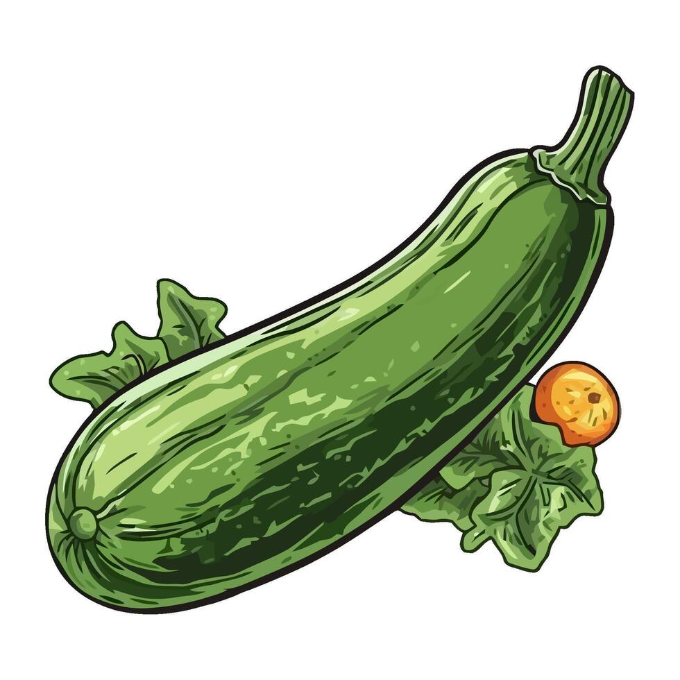 Fresh organic cucumber, tomato salad healthy meal vector