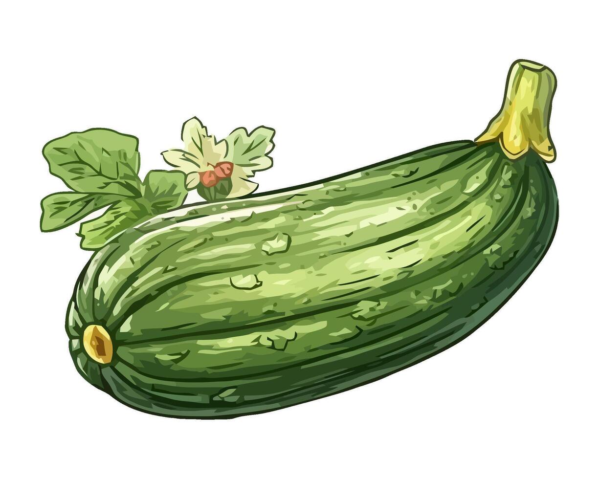 Fresh organic zucchini salad, a vegetarian snack icon isolated vector