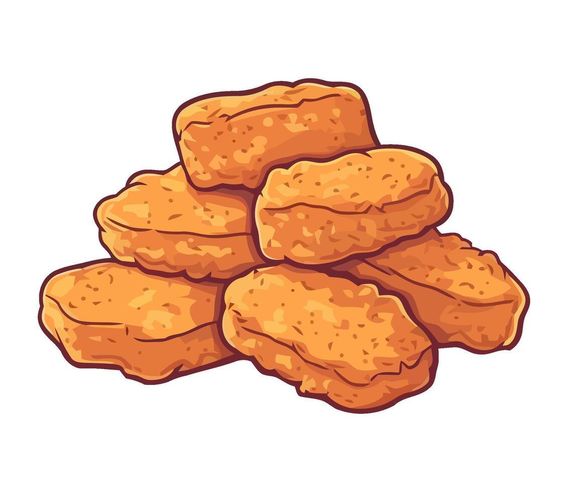 A stack of fried chicken, a design icon isolated vector