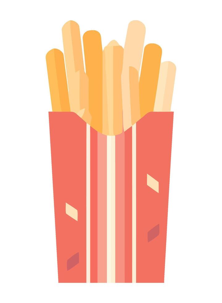 Unhealthy eating icon Fast food fries icon isolated vector