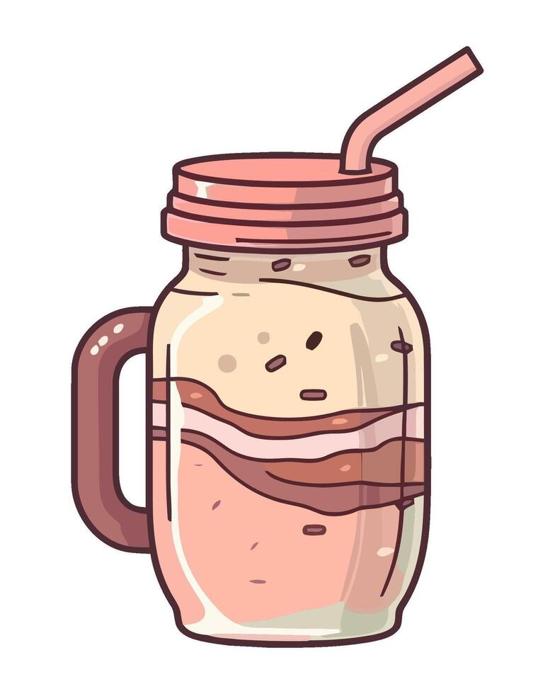 milkshake with creamy foam icon isolated vector