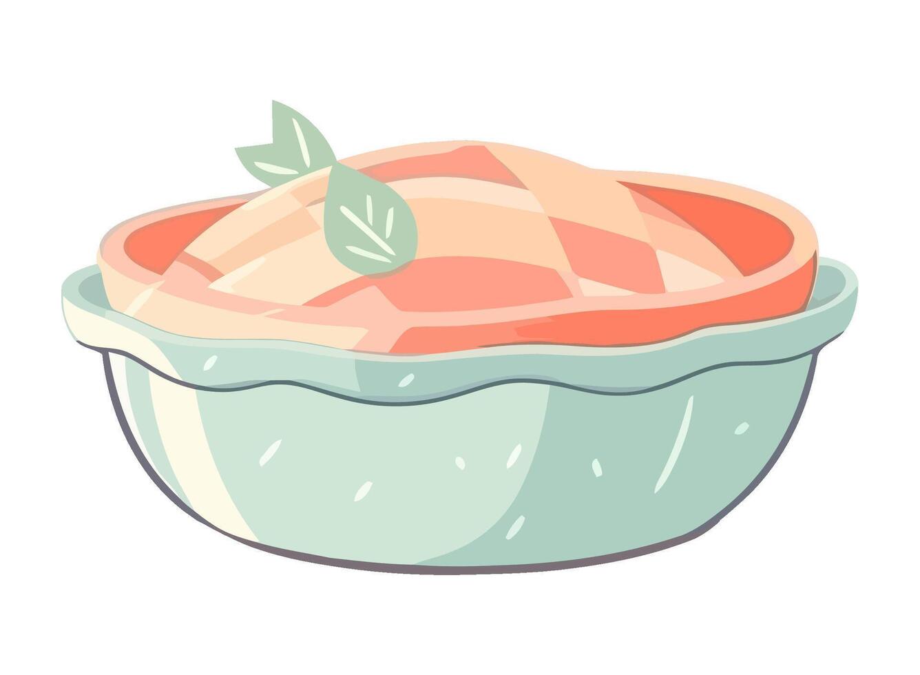 Fresh gourmet cake with meat and vegetables icon isolated vector