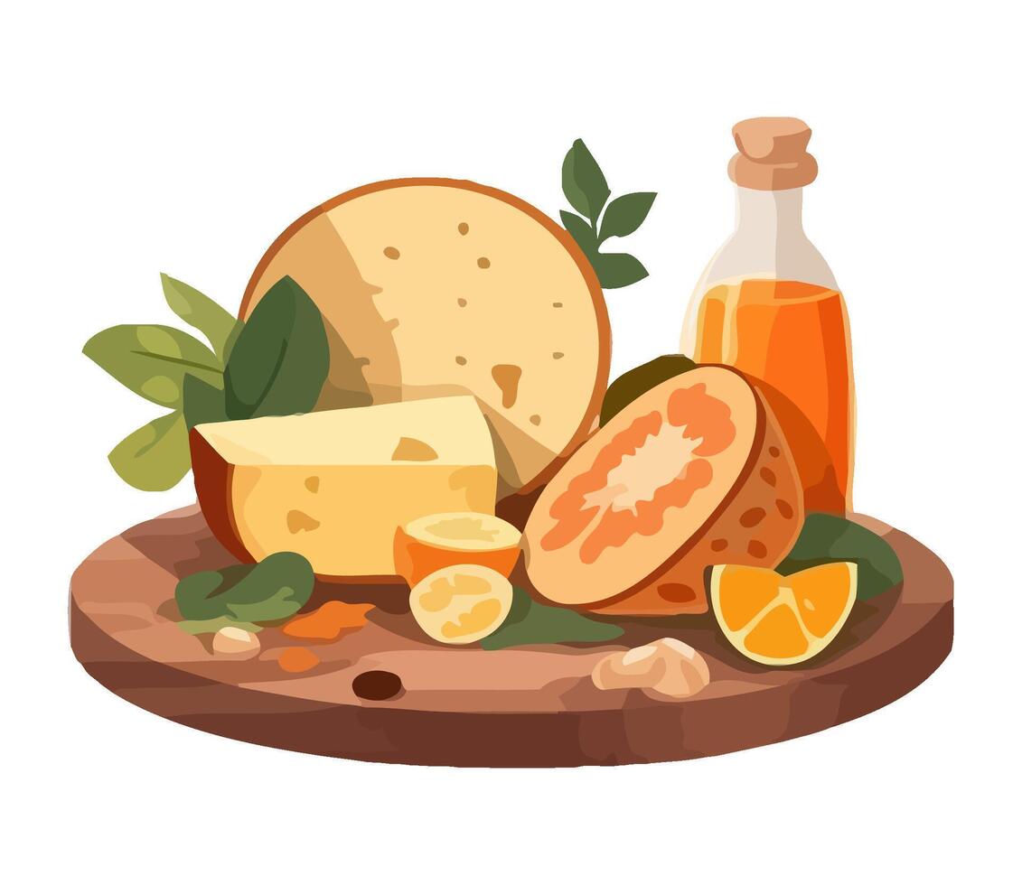 Fresh organic meal with gourmet ingredients icon isolated vector