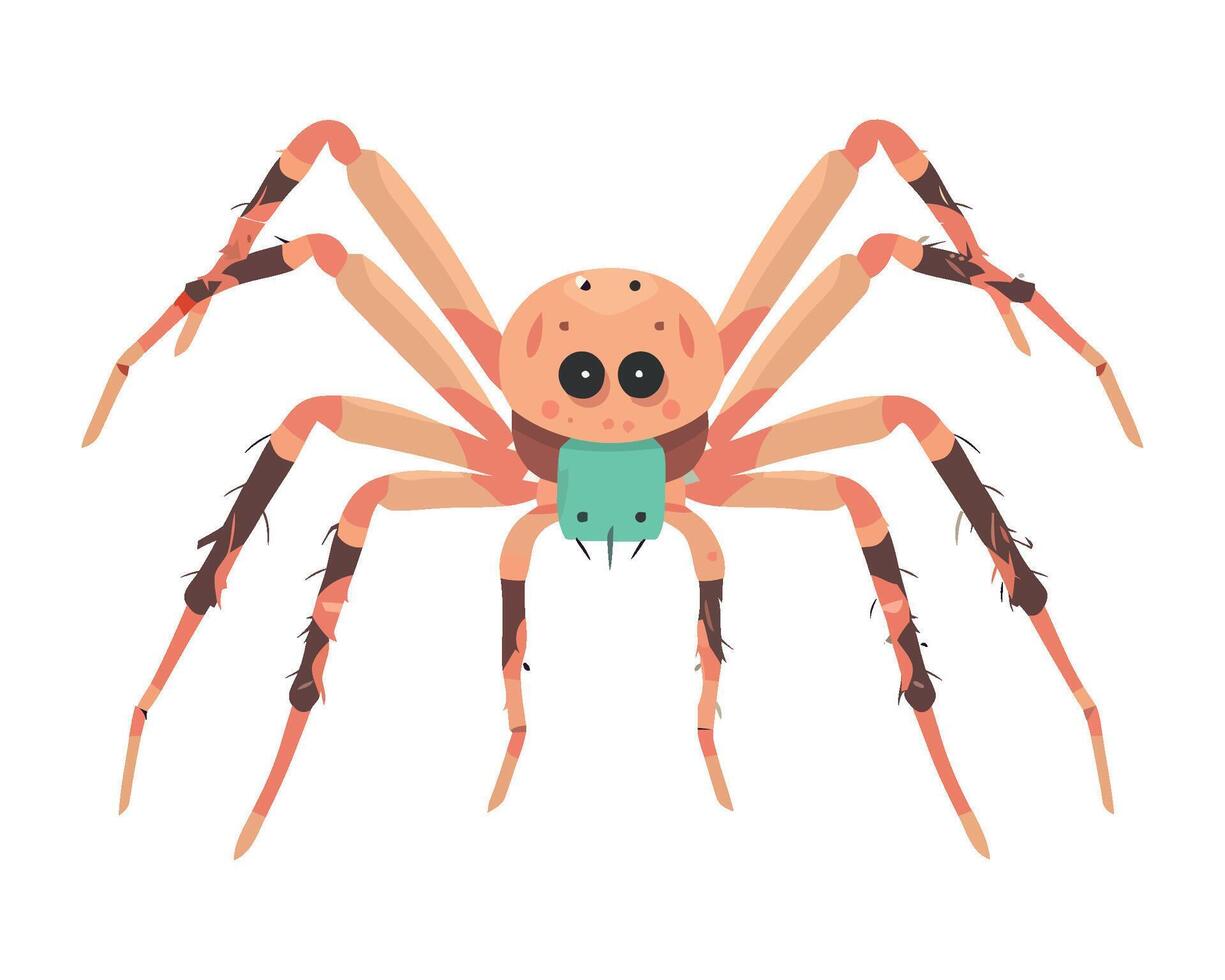 Spooky arachnid, isolated on white background icon isolated vector