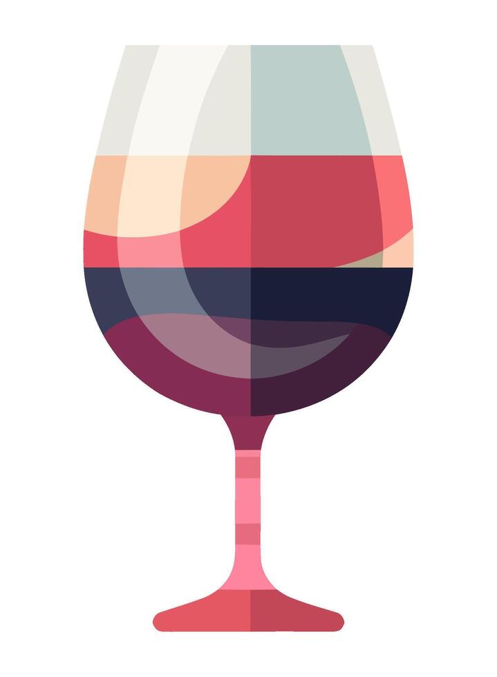 Wineglass symbolizes celebration of luxury icon isolated vector